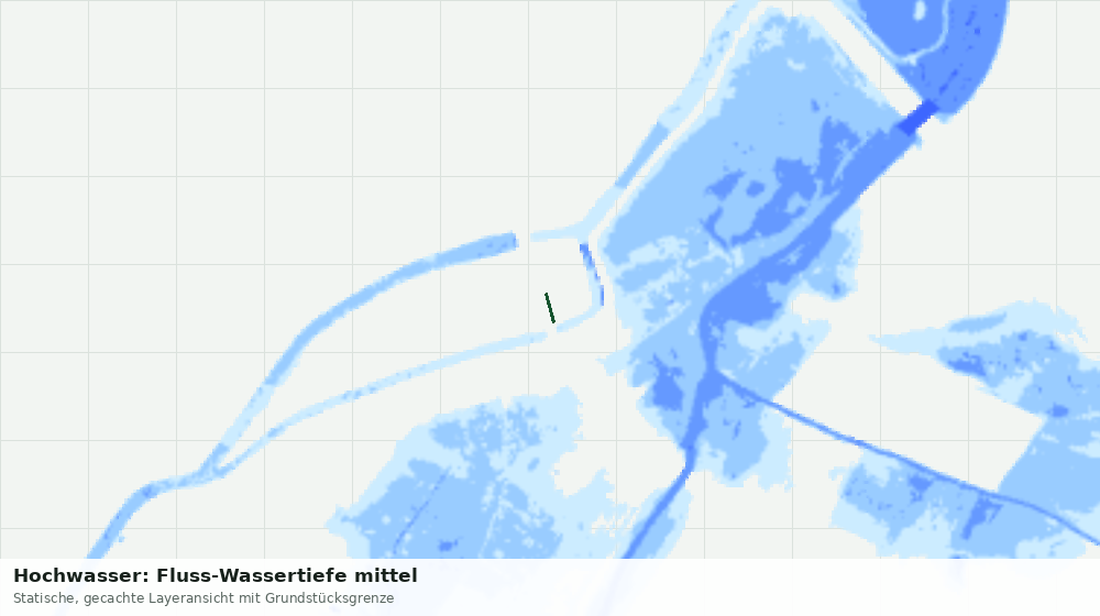 Statische Kartenansicht: Hochwasser: Fluss-Wassertiefe mittel