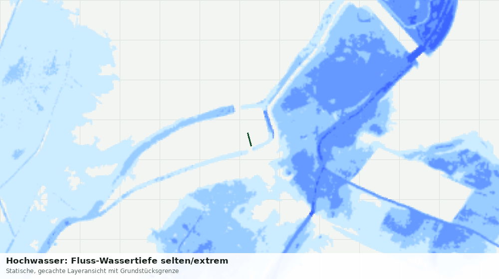 Statische Kartenansicht: Hochwasser: Fluss-Wassertiefe selten/extrem