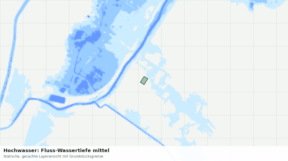 Statische Kartenansicht: Hochwasser: Fluss-Wassertiefe mittel