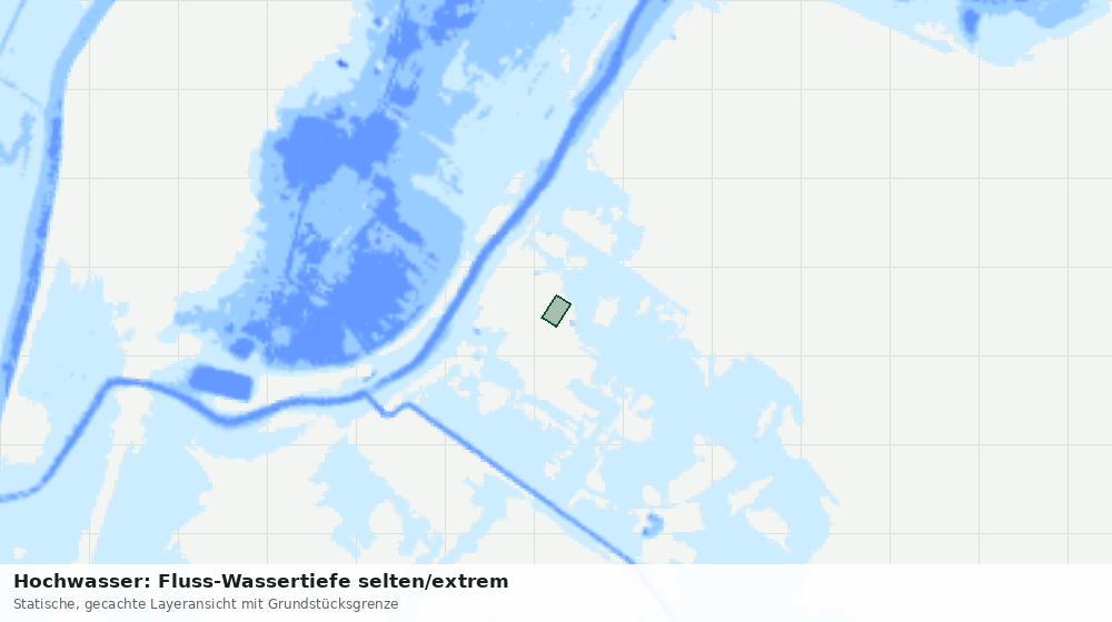 Statische Kartenansicht: Hochwasser: Fluss-Wassertiefe selten/extrem