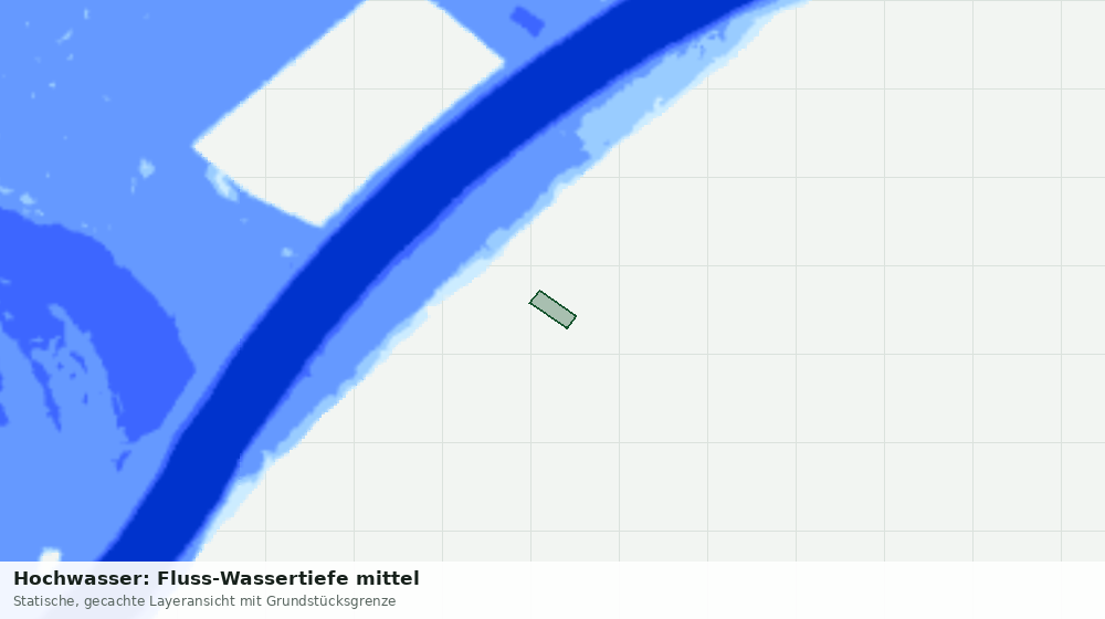 Statische Kartenansicht: Hochwasser: Fluss-Wassertiefe mittel