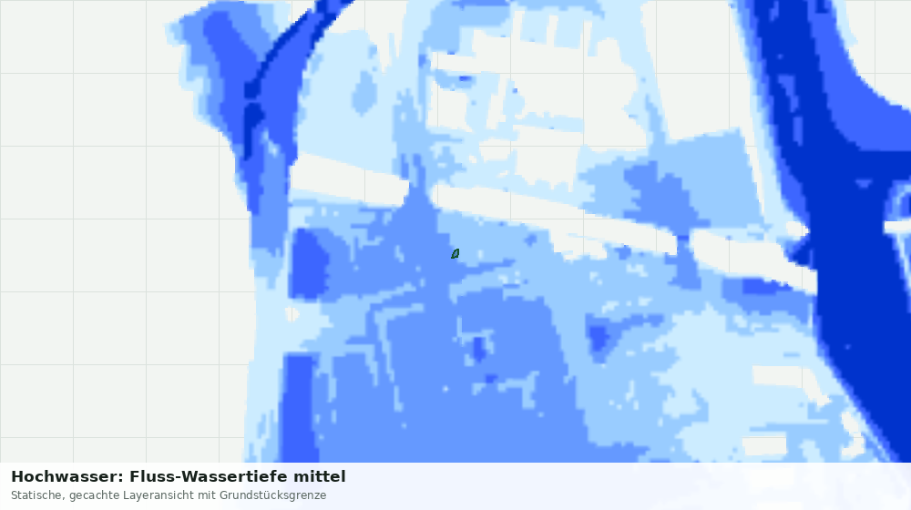 Statische Kartenansicht: Hochwasser: Fluss-Wassertiefe mittel