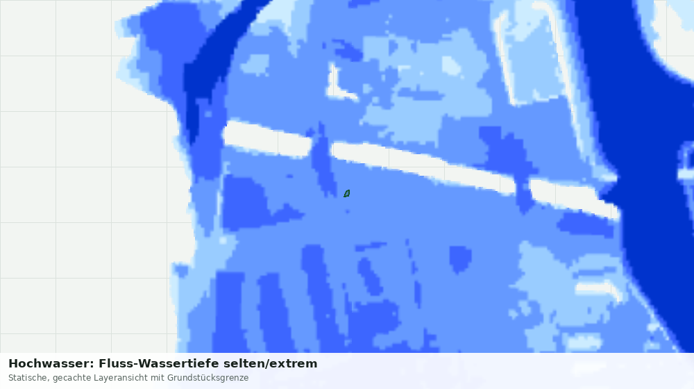 Statische Kartenansicht: Hochwasser: Fluss-Wassertiefe selten/extrem
