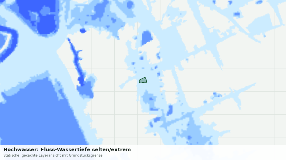 Statische Kartenansicht: Hochwasser: Fluss-Wassertiefe selten/extrem