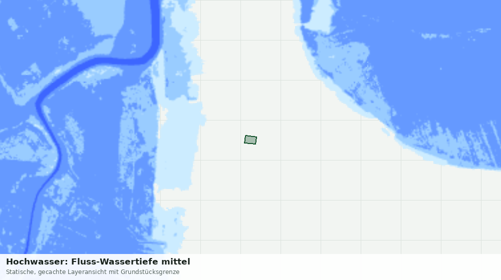 Statische Kartenansicht: Hochwasser: Fluss-Wassertiefe mittel
