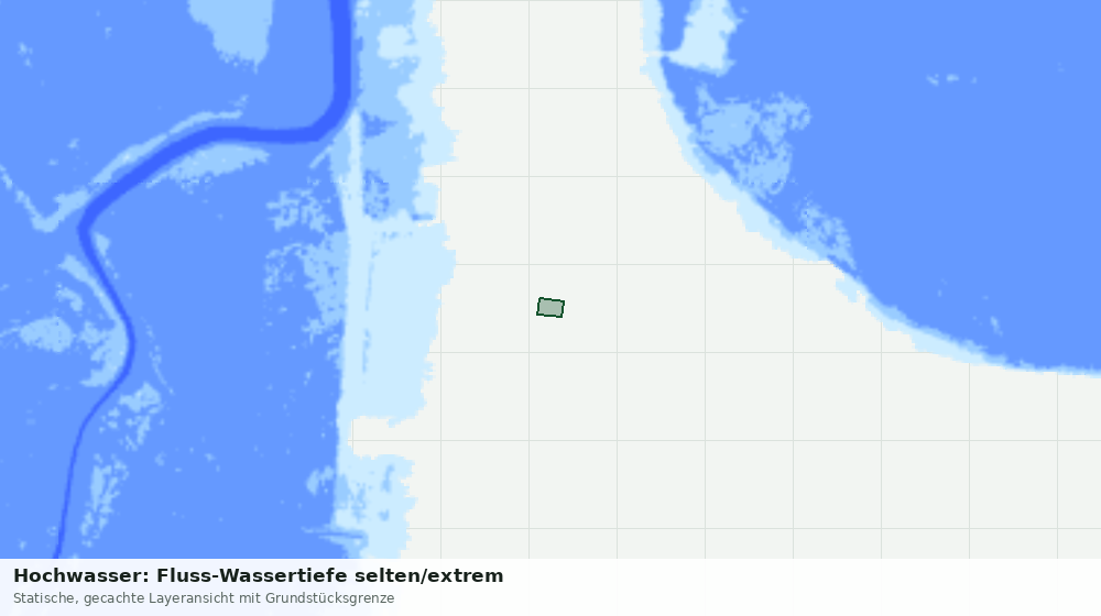 Statische Kartenansicht: Hochwasser: Fluss-Wassertiefe selten/extrem