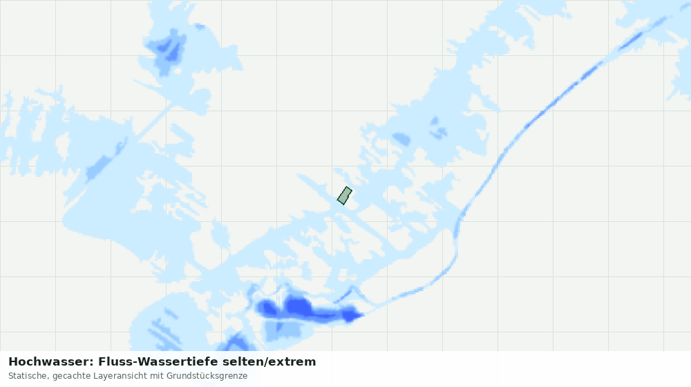 Statische Kartenansicht: Hochwasser: Fluss-Wassertiefe selten/extrem