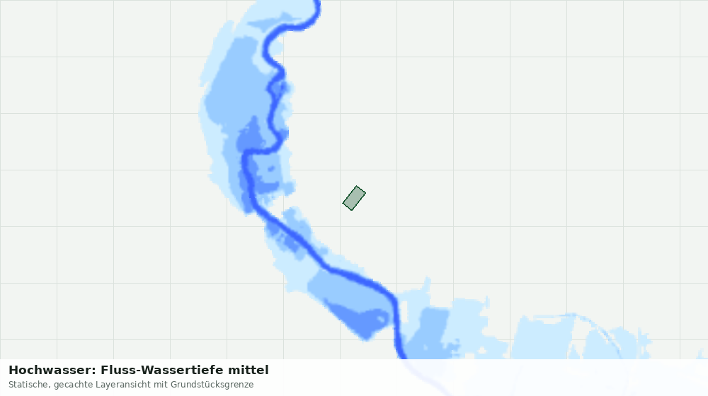 Statische Kartenansicht: Hochwasser: Fluss-Wassertiefe mittel
