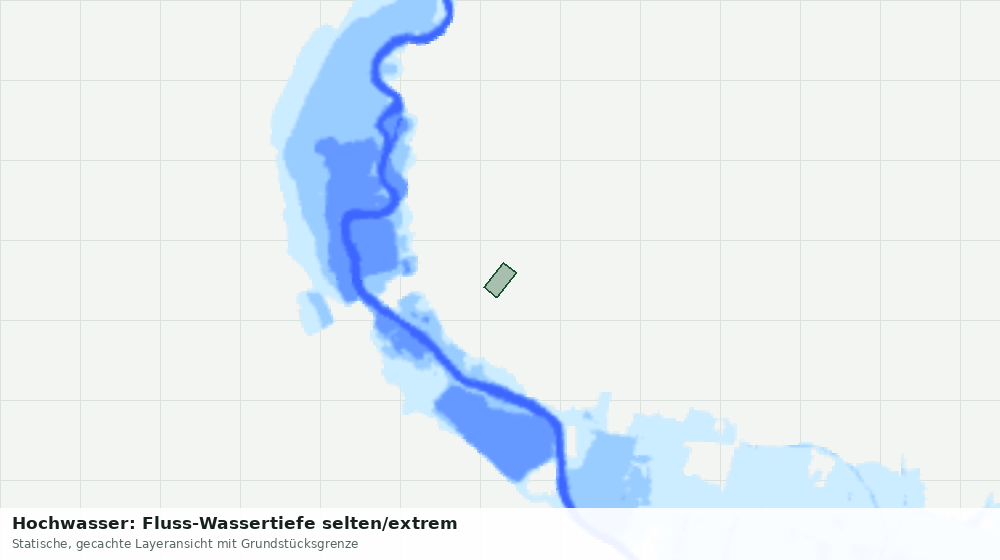 Statische Kartenansicht: Hochwasser: Fluss-Wassertiefe selten/extrem