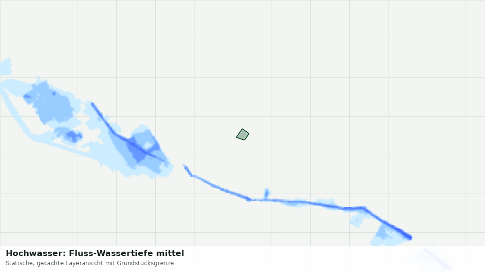 Statische Kartenansicht: Hochwasser: Fluss-Wassertiefe mittel