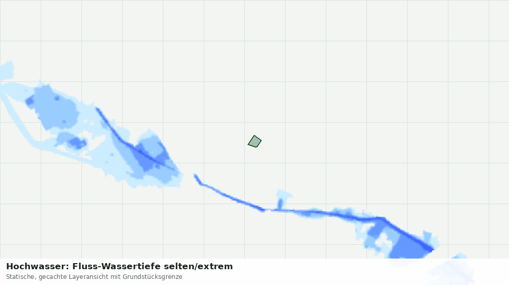 Statische Kartenansicht: Hochwasser: Fluss-Wassertiefe selten/extrem