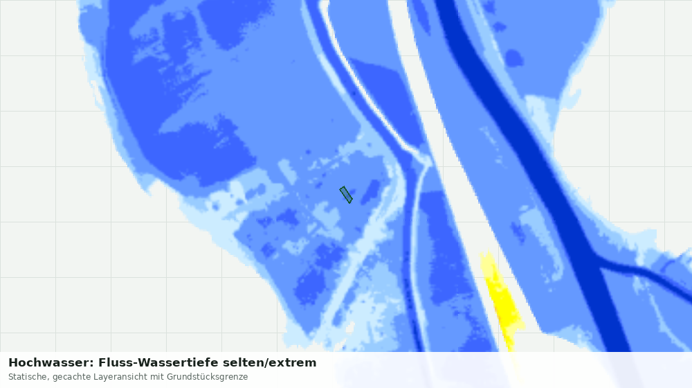 Statische Kartenansicht: Hochwasser: Fluss-Wassertiefe selten/extrem