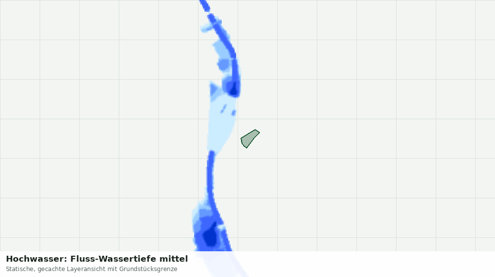Statische Kartenansicht: Hochwasser: Fluss-Wassertiefe mittel