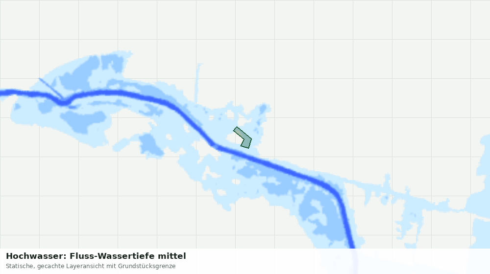Statische Kartenansicht: Hochwasser: Fluss-Wassertiefe mittel