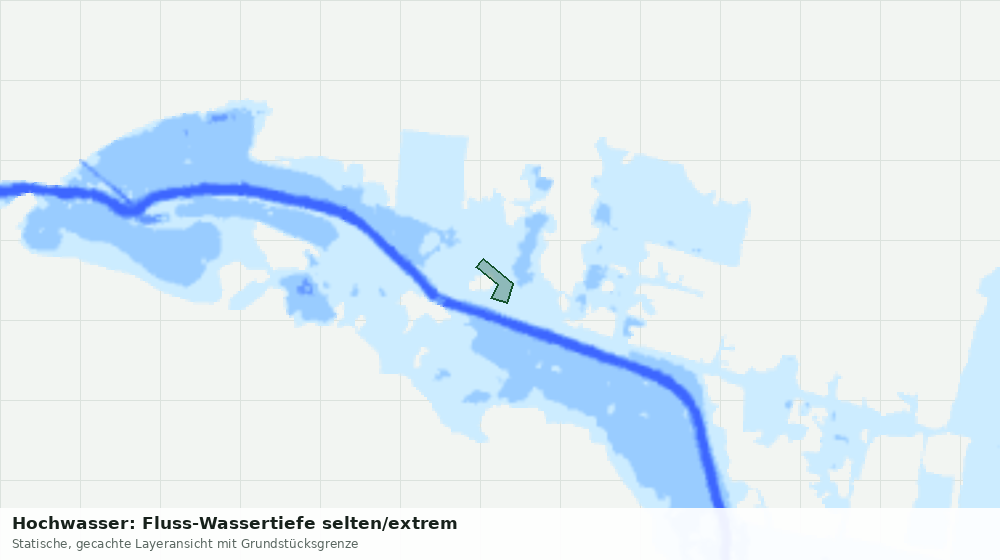 Statische Kartenansicht: Hochwasser: Fluss-Wassertiefe selten/extrem