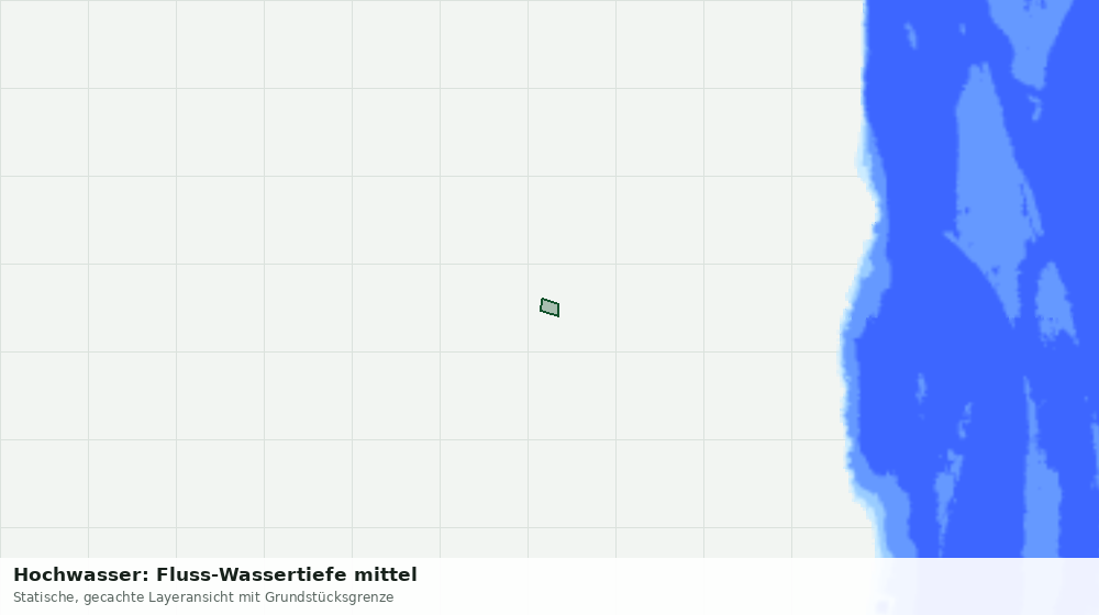 Statische Kartenansicht: Hochwasser: Fluss-Wassertiefe mittel