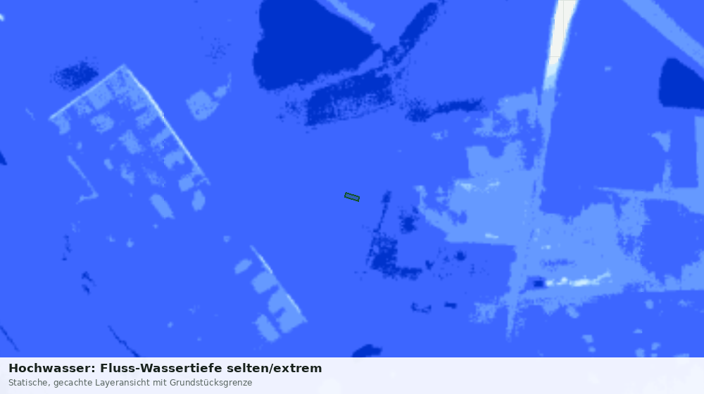 Statische Kartenansicht: Hochwasser: Fluss-Wassertiefe selten/extrem