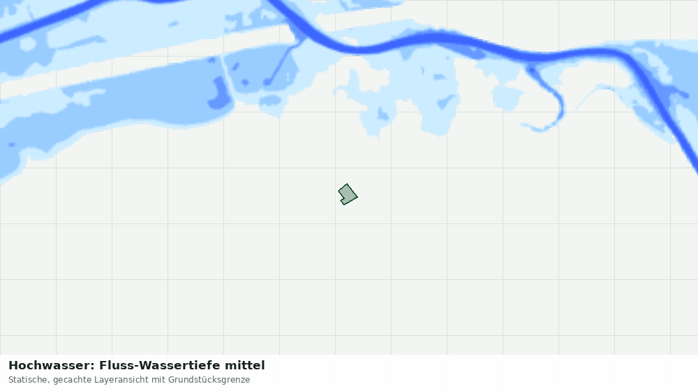 Statische Kartenansicht: Hochwasser: Fluss-Wassertiefe mittel