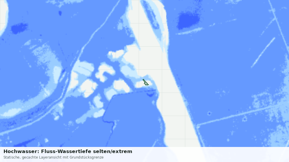 Statische Kartenansicht: Hochwasser: Fluss-Wassertiefe selten/extrem
