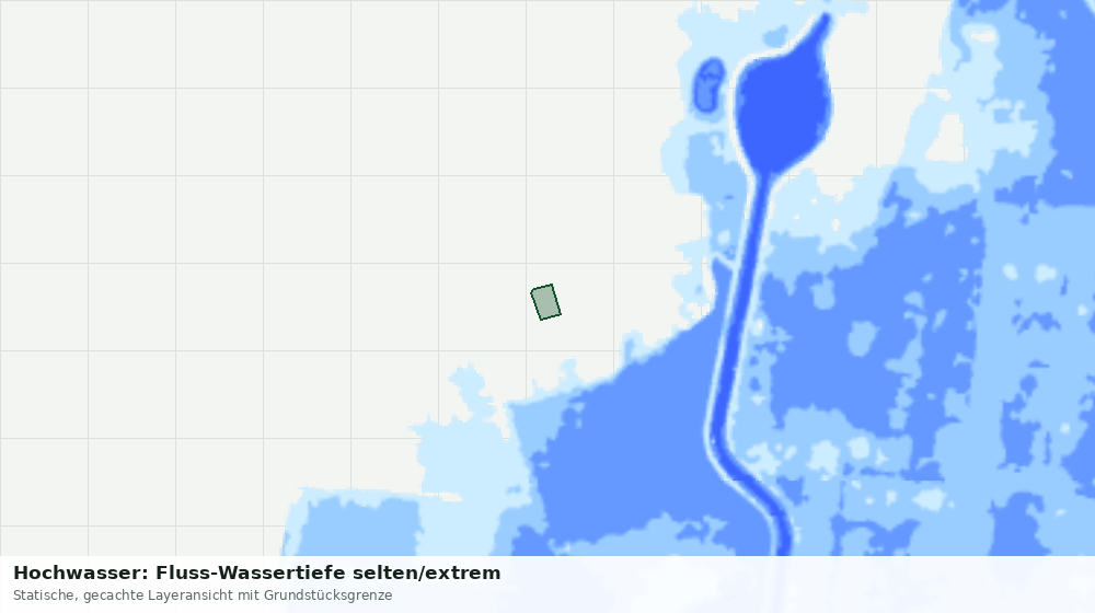 Statische Kartenansicht: Hochwasser: Fluss-Wassertiefe selten/extrem