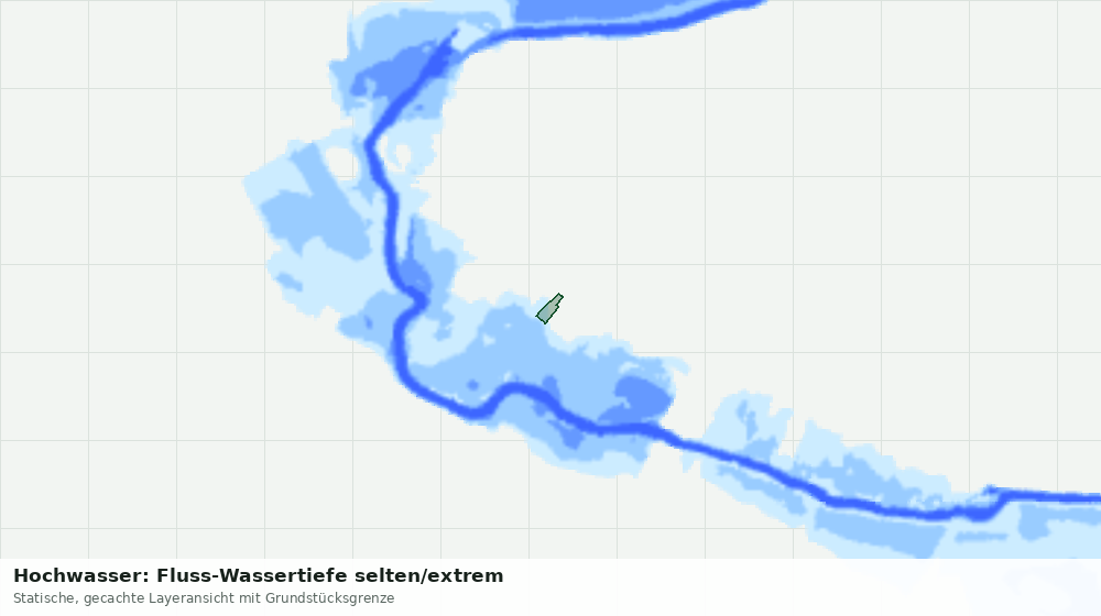 Statische Kartenansicht: Hochwasser: Fluss-Wassertiefe selten/extrem