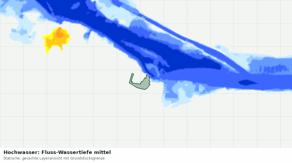 Statische Kartenansicht: Hochwasser: Fluss-Wassertiefe mittel