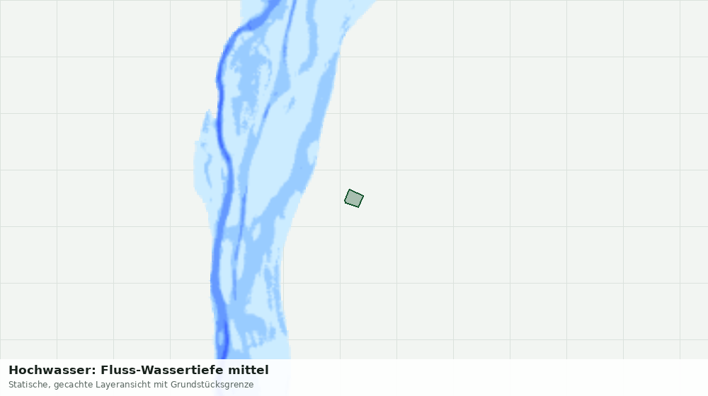 Statische Kartenansicht: Hochwasser: Fluss-Wassertiefe mittel