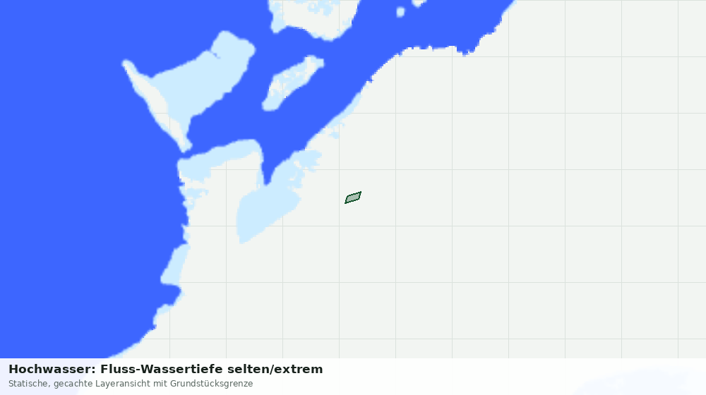 Statische Kartenansicht: Hochwasser: Fluss-Wassertiefe selten/extrem