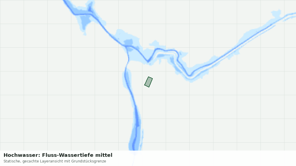 Statische Kartenansicht: Hochwasser: Fluss-Wassertiefe mittel