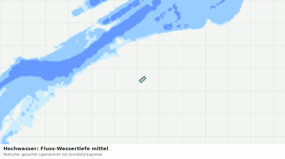 Statische Kartenansicht: Hochwasser: Fluss-Wassertiefe mittel