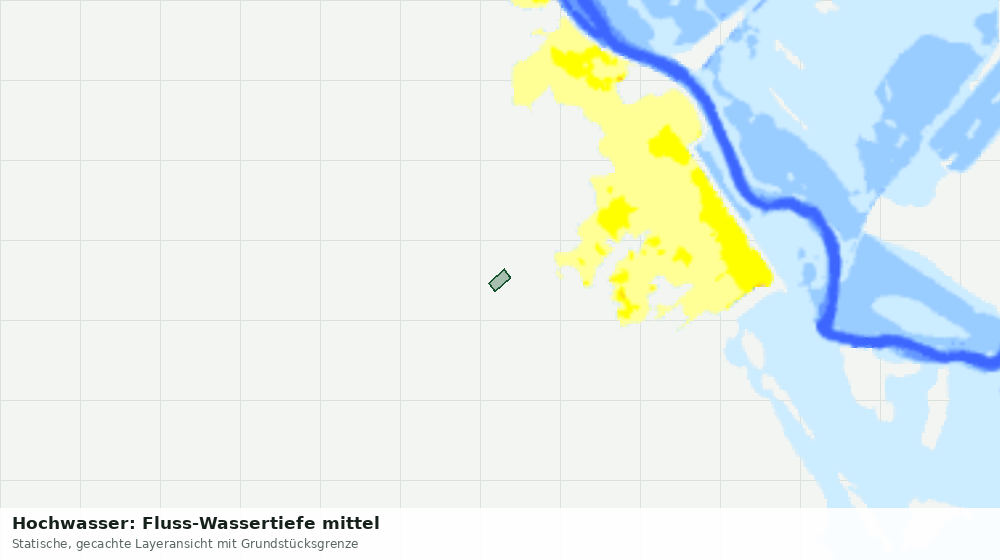 Statische Kartenansicht: Hochwasser: Fluss-Wassertiefe mittel