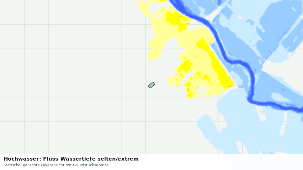 Statische Kartenansicht: Hochwasser: Fluss-Wassertiefe selten/extrem