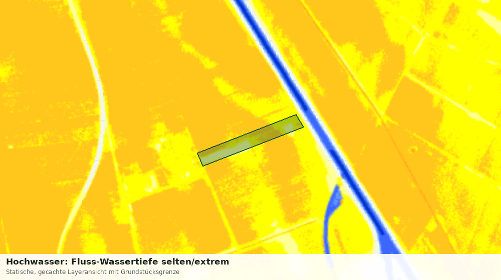 Statische Kartenansicht: Hochwasser: Fluss-Wassertiefe selten/extrem