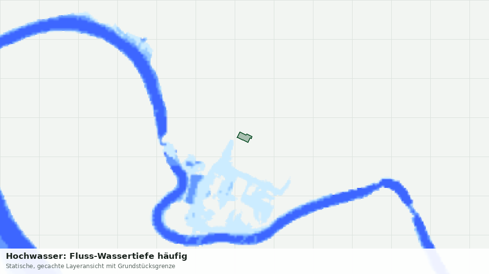 Statische Kartenansicht: Hochwasser: Fluss-Wassertiefe häufig