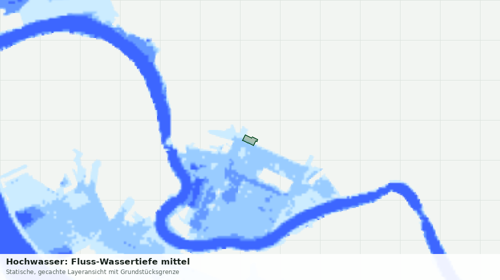 Statische Kartenansicht: Hochwasser: Fluss-Wassertiefe mittel