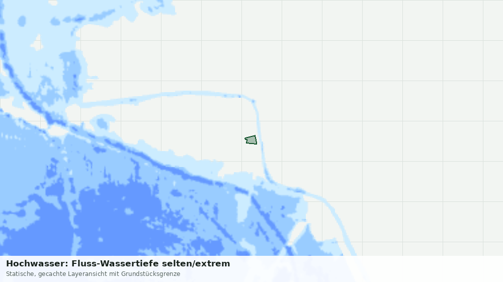 Statische Kartenansicht: Hochwasser: Fluss-Wassertiefe selten/extrem