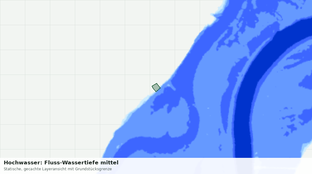 Statische Kartenansicht: Hochwasser: Fluss-Wassertiefe mittel