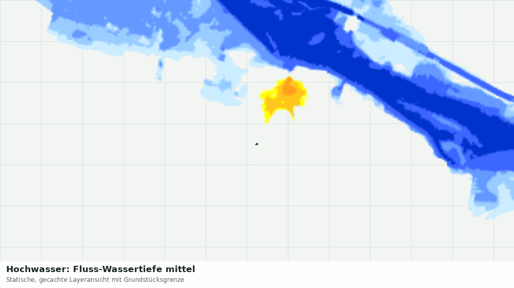 Statische Kartenansicht: Hochwasser: Fluss-Wassertiefe mittel