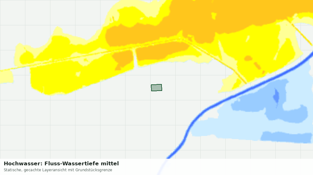 Statische Kartenansicht: Hochwasser: Fluss-Wassertiefe mittel