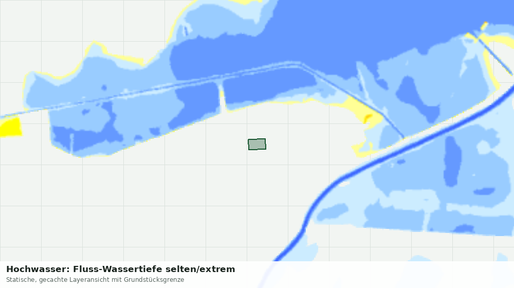 Statische Kartenansicht: Hochwasser: Fluss-Wassertiefe selten/extrem