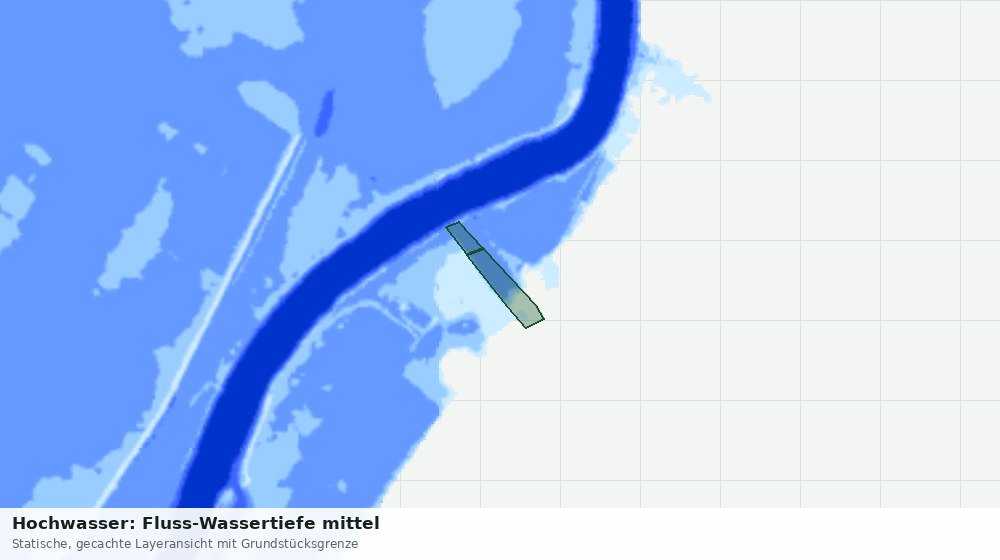 Statische Kartenansicht: Hochwasser: Fluss-Wassertiefe mittel