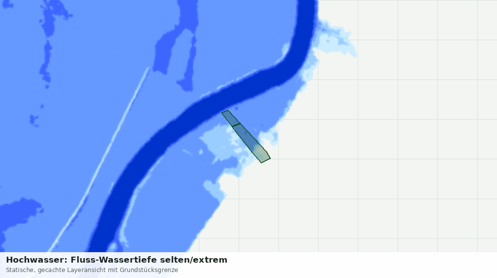 Statische Kartenansicht: Hochwasser: Fluss-Wassertiefe selten/extrem