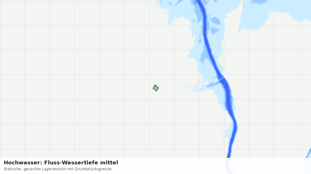 Statische Kartenansicht: Hochwasser: Fluss-Wassertiefe mittel