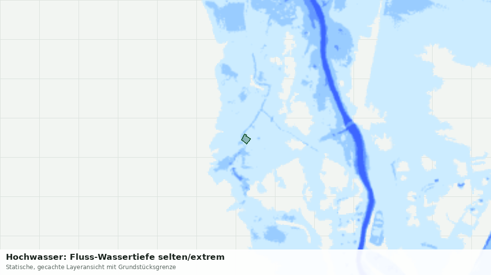 Statische Kartenansicht: Hochwasser: Fluss-Wassertiefe selten/extrem
