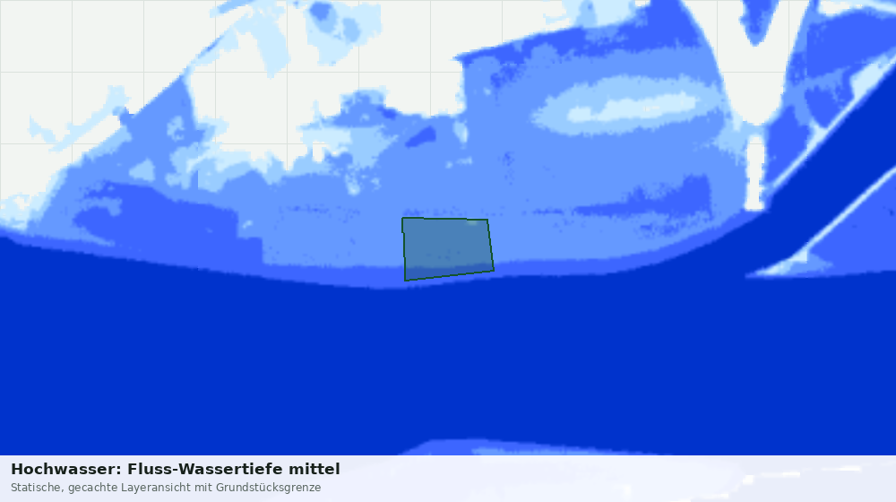 Statische Kartenansicht: Hochwasser: Fluss-Wassertiefe mittel