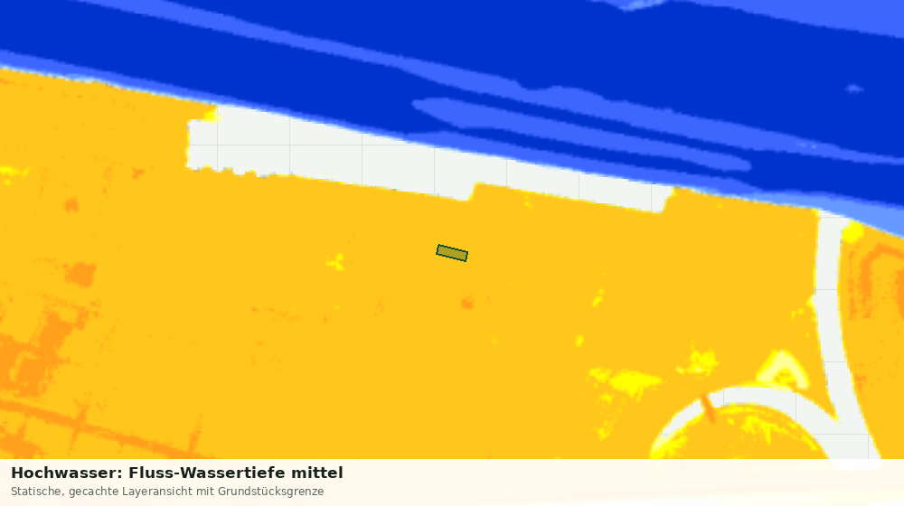 Statische Kartenansicht: Hochwasser: Fluss-Wassertiefe mittel