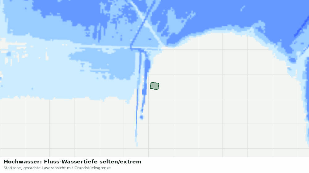 Statische Kartenansicht: Hochwasser: Fluss-Wassertiefe selten/extrem