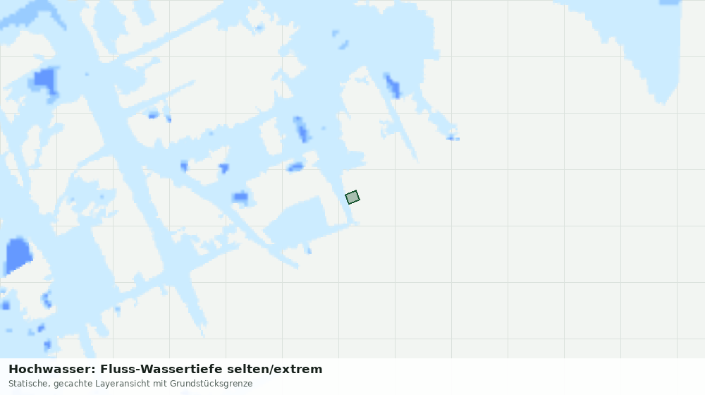 Statische Kartenansicht: Hochwasser: Fluss-Wassertiefe selten/extrem