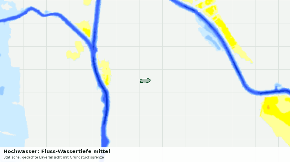 Statische Kartenansicht: Hochwasser: Fluss-Wassertiefe mittel