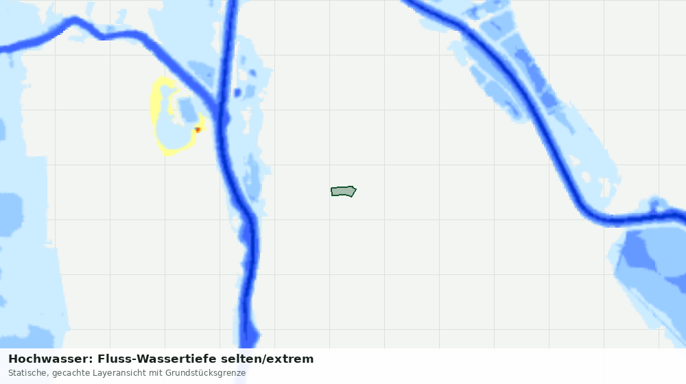 Statische Kartenansicht: Hochwasser: Fluss-Wassertiefe selten/extrem